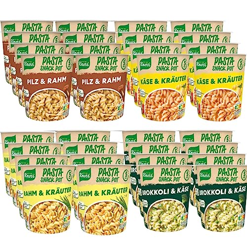 Knorr Pasta Snack in 4 Variationen leckere Instant Nudeln schnell zubereitet 32 Stück (4x8) von Knorr