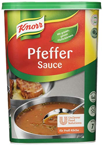 Knorr Pfeffer Sauce (braune Sauce mit ganzen Pfefferkörnern) 1er Pack (1 x 1 kg) von Knorr