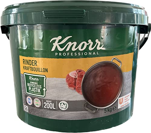 Knorr Rinder Kraftbouillon (vielseitig anwendbare Rinderbrühe, würziger Geschmack) 1er Pack (1 x 5 kg) von Knorr
