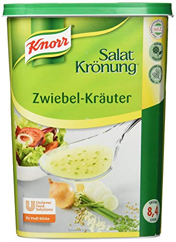 Knorr Salatkrönung Zwiebel Kräuter Dressing (Trockenmischung für klare Salatdressings mit ausgesuchten Kräutern, Gewürzen und Zwiebel) 1er Pack (1 x 1 kg) von Knorr
