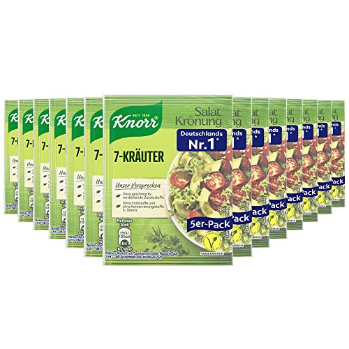 Knorr Salatkrönung 7-Kräuter für ein leckeres Salatdressing mit natürlichen Zutaten* 14x 5er Pack von Knorr