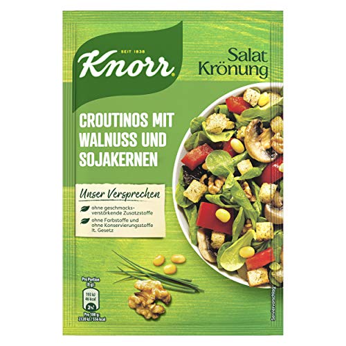 Knorr Salatkrönung Croutinos mit Walnuss und Sojakernen (1 x 25 g) von Knorr