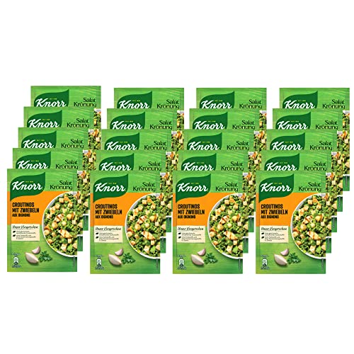 Knorr Salatkrönung Croutinos mit Zwiebeln Croutons, 20er-Pack (20 x 25 g) von Knorr