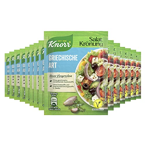 Knorr Salatkrönung Griechische Art für leckeres Salatdressing mit natürlichen Zutaten* 5 x 3 Portionen 15 Stück von Knorr