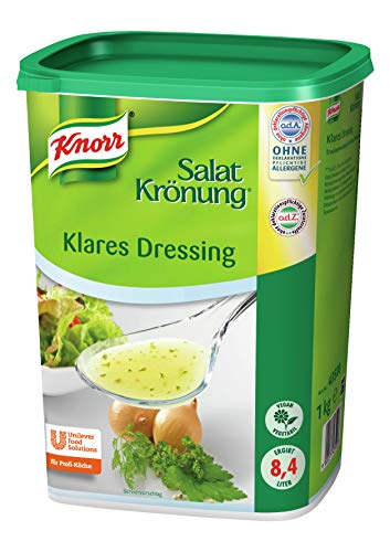 Knorr Salatkrönung Klares Dressing (Trockenmischung für würzige, klare Salatdressings) 1er Pack (1 x 1 kg) von Knorr