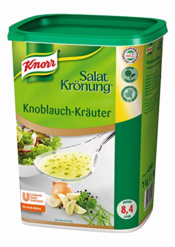 Knorr Salatkrönung Knoblauch Kräuter Dressing (Trockenmischung für Salatdressing mit ausgesuchten Kräutern, Gewürzen und Knoblauchnote) 1er Pack (1 x 1 kg) von Knorr