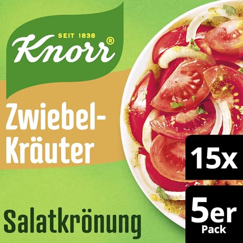 Knorr Salatkrönung Zwiebel-Kräuter für ein leckeres Salatdressing mit natürlichen Zutaten* 15x 5er Pack von Knorr