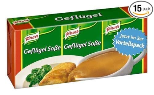 Knorr Soße zu Geflügel für vollen Geschmack ohne geschmacksverstärkende Zusatzstoffe 15x 3er Pack von Knorr