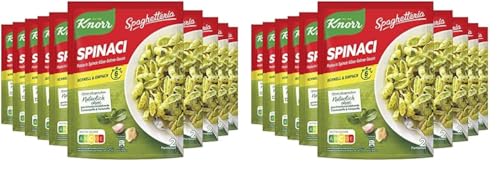 Knorr Spaghetteria Nudel-Fertiggericht Spinaci leckeres Nudelgericht fertig in 6 Minuten, 10 x 160g (Packung mit 2) von Knorr