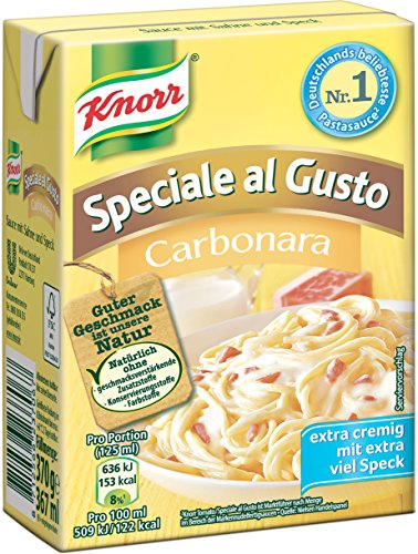 Knorr Speciale al Gusto Carbonara Soße, 8er-Pack (8 x 370 g) von Knorr
