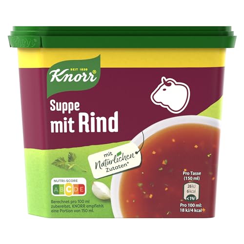 Knorr Suppe mit Rind Bouillon mit kräftigem Geschmack und natürlichen Zutaten 330 g von Knorr