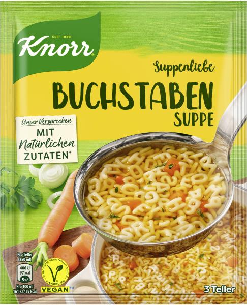 Knorr Suppenliebe Buchstaben Suppe Knorr Suppenliebe Buchstaben Suppe von Knorr