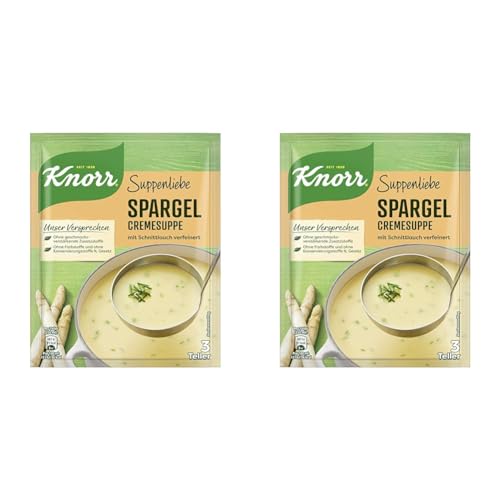 Knorr Suppenliebe Spargelcreme Suppe, 1 x 3 Teller (1 x 750 ml) (Packung mit 2) von Knorr