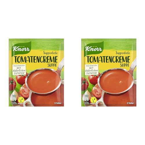 Knorr Suppenliebe Tomatencreme Suppe, 1 x 3 Teller (1 x 62 g) (Packung mit 2) von Knorr