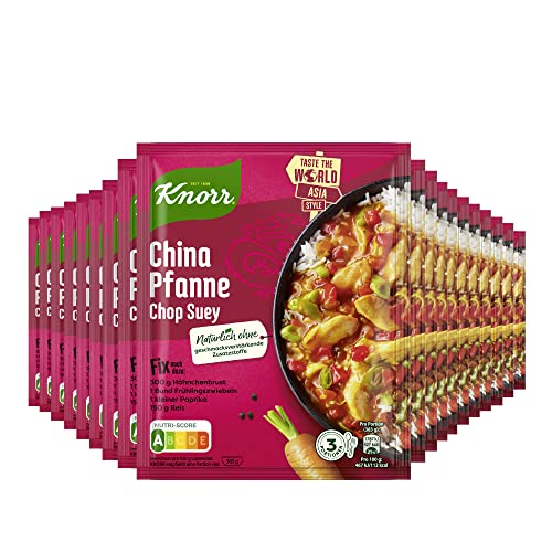 Knorr Taste the World Fix Würzmischung China Pfanne Chop Suey für ein leckeres Reisgericht ohne geschmacksverstärkende Zusatzstoffe 36 g 19 Stück von Knorr