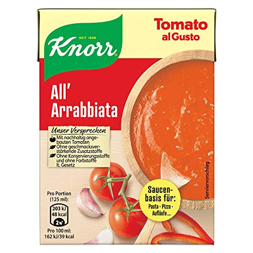 Knorr Tomato al Gusto All' Arrabbiata Soße, 1er-Pack (1 x 370 g) von Knorr