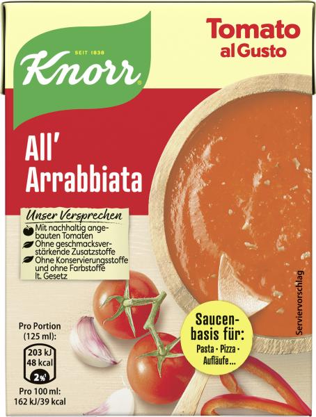 Knorr Tomato al Gusto All' Arrabbiata Knorr Tomato al Gusto All' Arrabbiata von Knorr