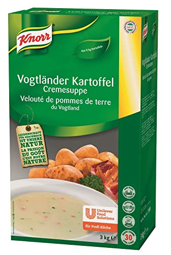Knorr Vogtländer Kartoffel Cremesuppe Trockenmischung (frischer Kartoffel- und Speckgeschmack) 1er Pack (1 x 3 kg) von Knorr