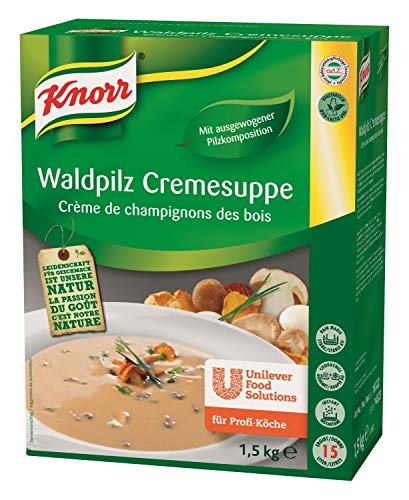 Knorr Waldpilz Cremesuppe Trockenmischung (mit Pilzen direkt aus dem Wald) 1er Pack (1 x 1,5 kg) von Knorr