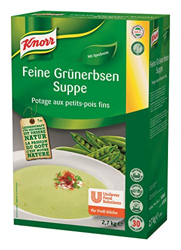 Knorr feine Grünerbsen Suppe Trockenmischung (typischer Erbsen Geschmack mit leichter Specknote) 1er Pack (1 x 2,7 kg) von Knorr
