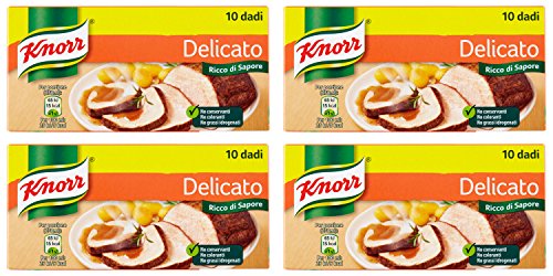 Knorr: Bouillon-Würfel "Delicato", zarter Geschmack, 4 Stück, 10 g pro Würfel von Knorr