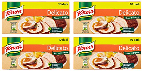Knorr: Bouillon-Würfel "Delicato", zarter Geschmack, 4 Stück, 10 g pro Würfel von Knorr