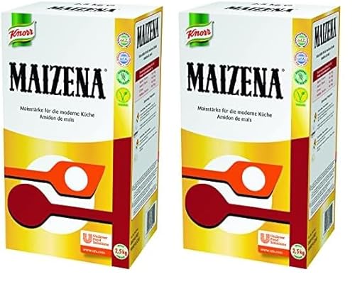 Maizena Bindemittel (Speisestärke aus natürlicher Maisstärke) 2er Pack (1x 2,5 kg) von Knorr