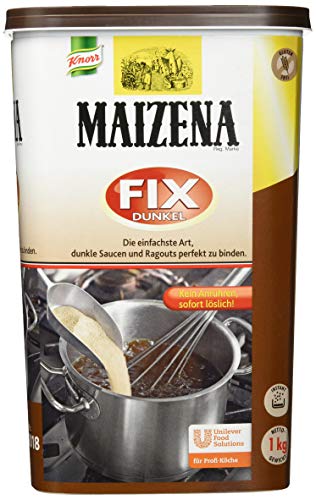 Maizena Fix Saucenbinder dunkel (Bindemittel zum Abbinden dunkler Suppen und Saucen) 2er Pack (2 x 1kg) von Knorr