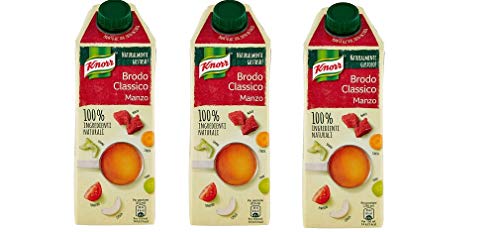 x Knorr Brodo Manzo flüssige Rinderbrühe 100% natürliche Zutaten Gluten-frei brik 750ml von Knorr