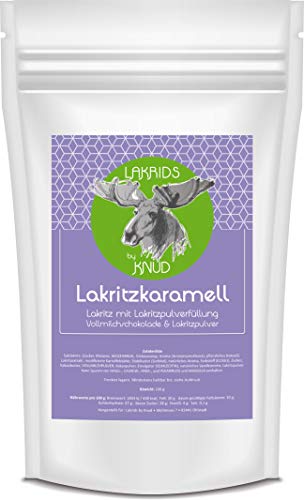 Lakrids Knud | Lakritzkaramell mit Lakritzpulverfüllung - 350 g Packung von Knud