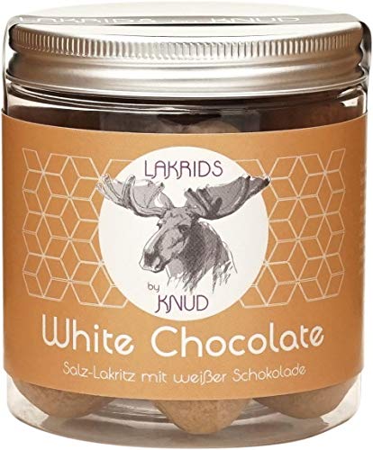 Lakrids Knud | Salzlakritze mit weißer Schokolade 150 g Dose von Knud