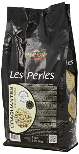 Knusprige Perlen, Getreidefüllung mit Opalys Schokoüberzug, weiß, 3 kg von VALRHONA