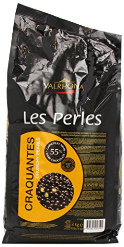 Knusprige Perlen, Getreidefüllung mit Schokoüberzug, 55% Kakao, Valrhona, 3 kg von VALRHONA