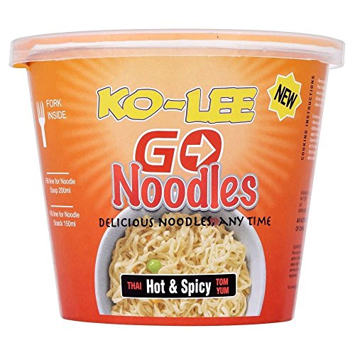 Ko-Lee Go Noodles Thai Hot & Spicy Flavour (65 g) - Packung mit 2 von Ko-Lee