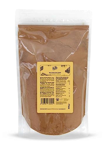 KoRo - Bio Zimt "Cinnamomum Ceylanicum" gemahlen 500 g - Bio-Qualität - Fein gemahlen - Mildes, angenehm süßliches Zimt-Aroma von KoRo