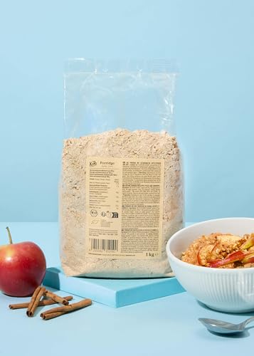 KoRo - Bio Apfel-Zimt Porridge 1 kg - Vegan - Für Porridge oder Overnight Oats - Schnell & einfach zubereitet von KoRo