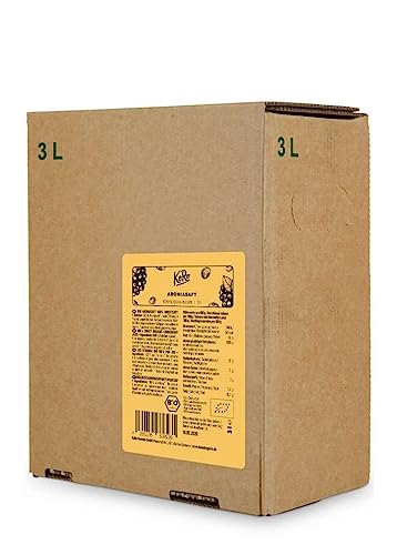 KoRo - Bio Aronia Saft Bag-in-Box 3 L - 100% Direktsaft aus Bio Aronia - Naturbelassen und ohne Zuckerzusatz von KoRo