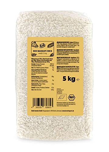 KoRo - Bio Basmati Reis 5 kg - Vielfältig in Milchreis und Co. - Bio-Qualität - Fein-nussiger Geschmack von KoRo