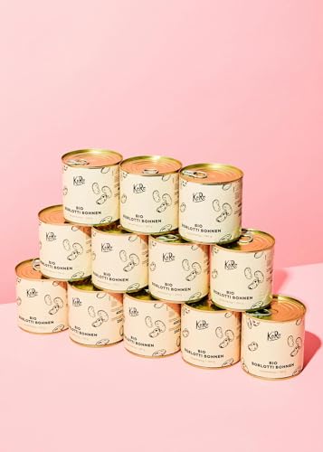 KoRo - Bio Borlotti-Bohnen in der Dose 12 x 250 g - Verzehrfertig - Bio-Qualität - Intensiv-nussiger Geschmack von KoRo