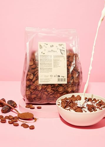 KoRo - Bio Choco Shells mit Datteln gesüßt 1 kg - Schokoladiger Geschmack - Ballaststoffquelle - Vegan - Knusprige Frühstückscerealien von KoRo