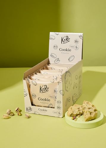 KoRo - Bio-Cookie mit 16% Pistazie - Vegan & glutenfrei - Mit weißen Drops, Cashews und Pistazien - Bio-Qualität von KoRo