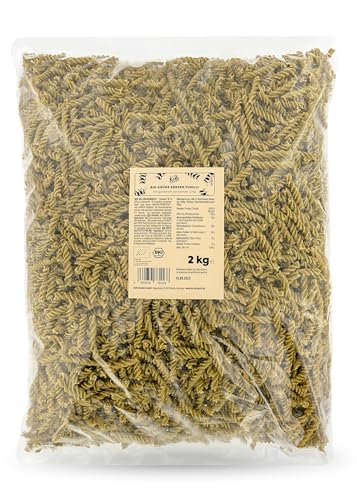 KoRo - Bio Fusilli aus grünen Erbsen 2 kg - Pasta aus Erbsen- und Leinsamenmehl - Proteinreich - 2?kg-Großpackung von KoRo
