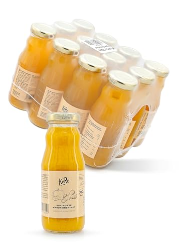 KoRo - Bio Ingwer Mandarinen Shot - 12 x 200 ml - fruchtig-scharfer Saft zum puren Genuss oder in Cocktails und Tees - Vegan von KoRo