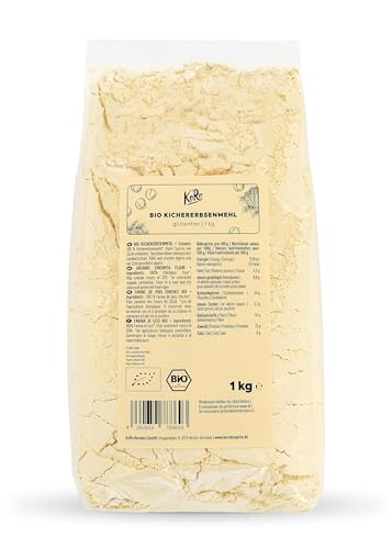 KoRo - Bio Kichererbsenmehl 1 kg - Zu 100 % aus Kichererbsen - Reich an Proteinen und Ballaststoffen - Glutenfrei von KoRo