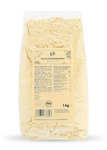 KoRo - Bio Kichererbsenmehl 1 kg - Zu 100% aus Kichererbsen - Reich an Proteinen und Ballaststoffen - Glutenfrei von KoRo