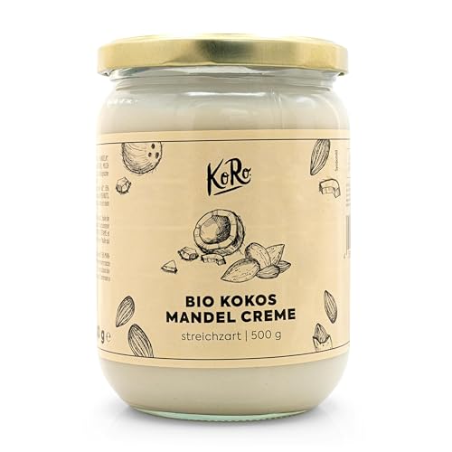 KoRo - Bio Kokos Mandel Creme 6 x 500 g - Feine und süßliche Vanillenote - Vegane und laktosefreie Ballaststoffquelle - Vielseitig einsetzbar als Aufstrich, Topping oder in Desserts von KoRo