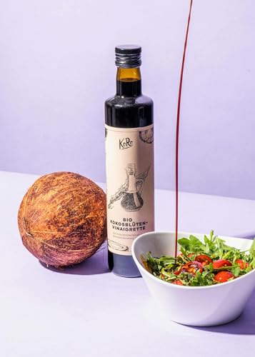 KoRo – Bio Kokosblüten Vinaigrette 500 ml – Aus Kokosblütenessig und -sirup – Ölfrei – Fruchtig-frisch im Salat von KoRo