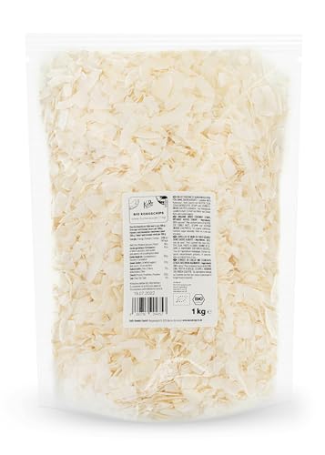 KoRo - Bio Kokoschips ohne Zuckerzusatz 1 kg - 100 % Kokosnuss - Snack & Topping - Ungesüßt von KoRo