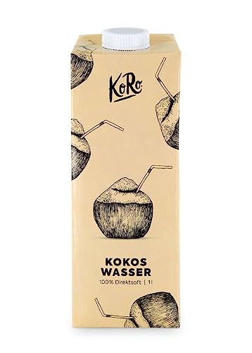 KoRo - Bio Kokoswasser 1 L - Ohne Zuckerzusatz (enthält von Natur aus Zucker) - Energiearm von KoRo