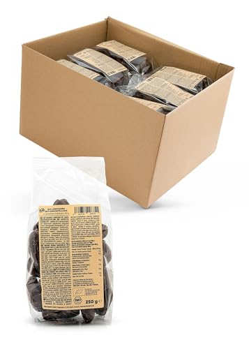 KoRo - Bio Lebkuchenherzen mit Kirschfüllung 12 x 250 g - Mantel aus Zartbitterschokolade - Mit Füllung aus Sauerkirschkonfitüre - Veganes Weihnachtsgebäck von KoRo